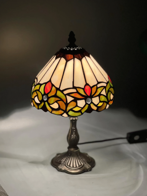 Floral Tiffany Table Lamp - Handmade Antique Style