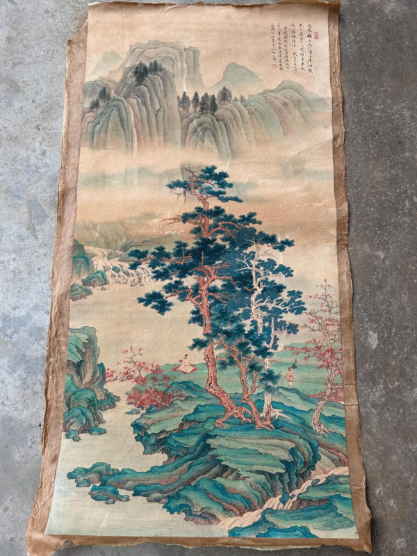 Signed Asian Watercolor Portrait - Hand-Painted, Unframed