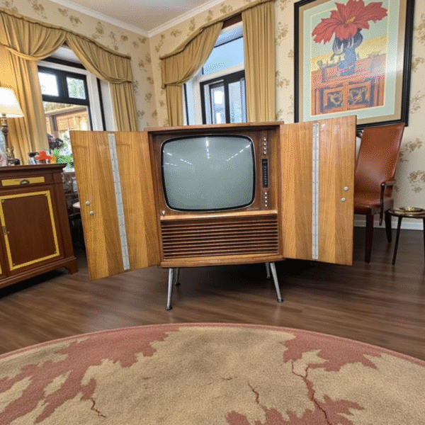 Vintage Wooden “Precisia” TV Cabinet