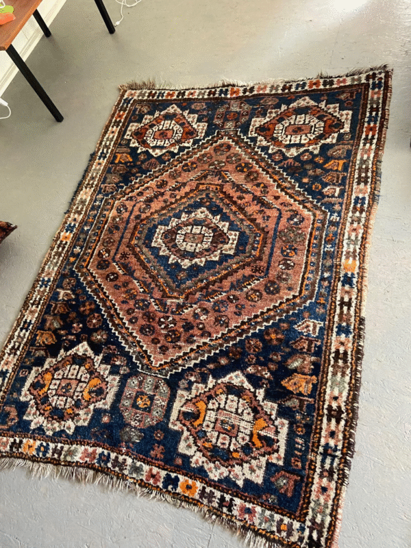 Vintage Persian Wool Rug - 1980s