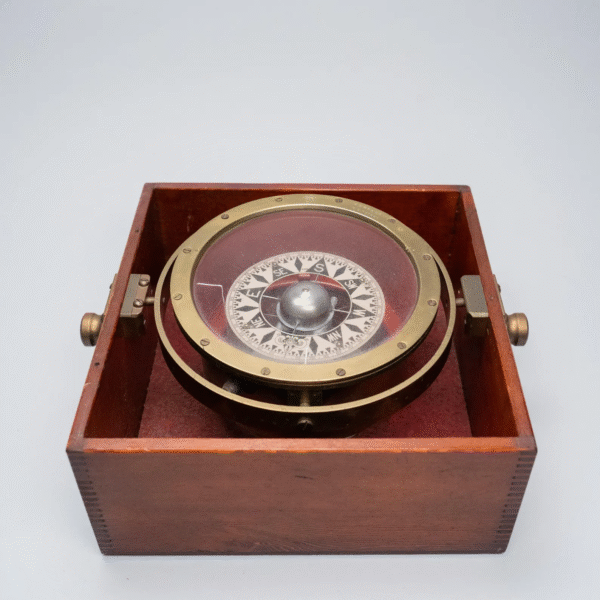 19th Century Gimballed Marine Compass